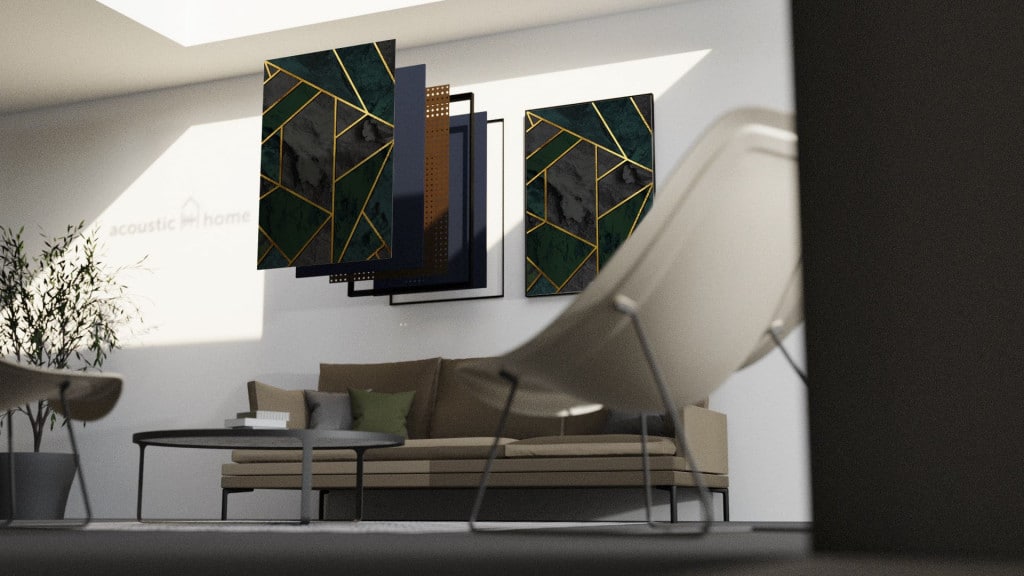 Akoestische panelen in moderne ruimte